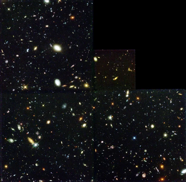哈勃深场 · 1995，NASA 官方资料页收录的宇宙影像。